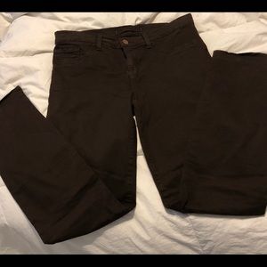J Brand Brown ‘suede’ denim skinny jeans, size 29